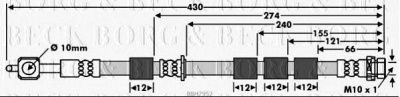 BORG & BECK bbh7952 -  Тормозной шланг